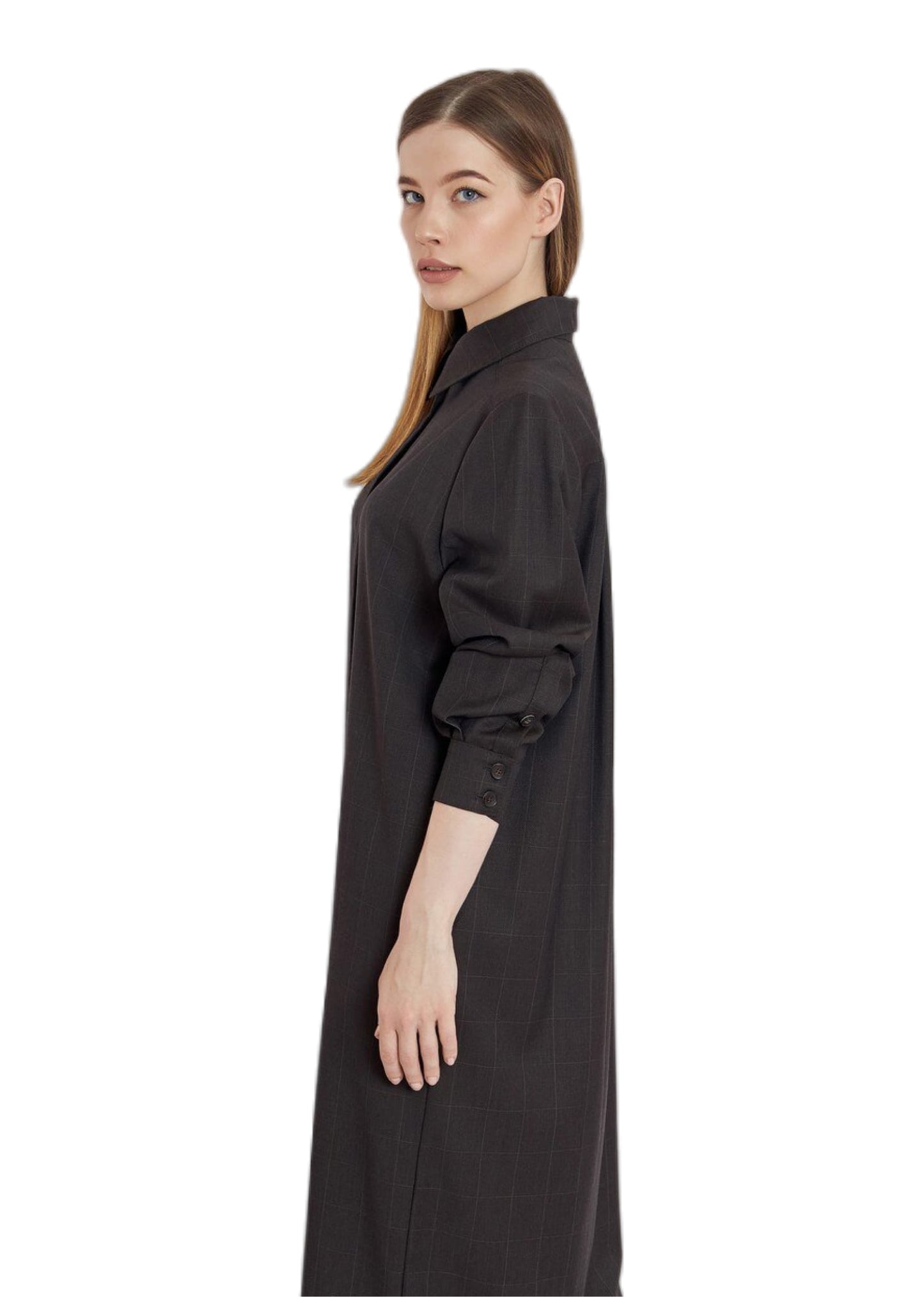 Long Sleeve Button-Down Shirt Dress
