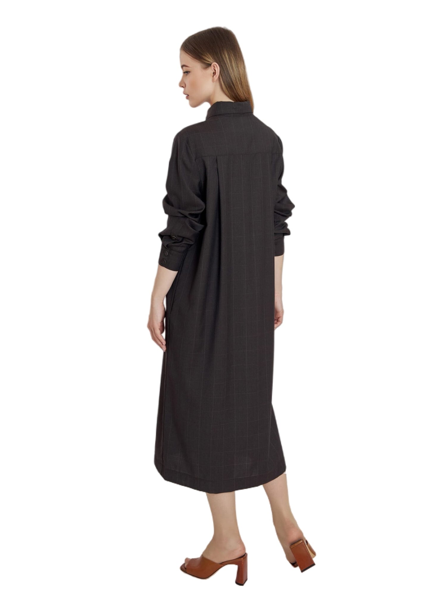Long Sleeve Button-Down Shirt Dress