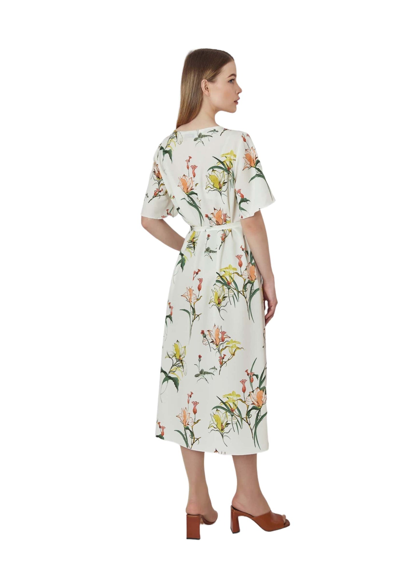 Ellin Printed Linen Shirt-Dress