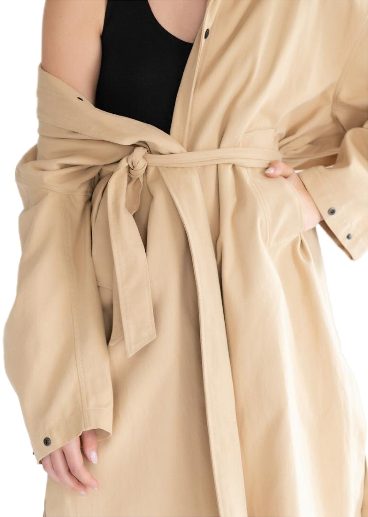 Shoulder-Pad Trench Coat