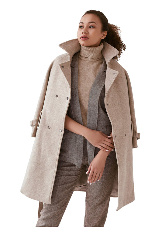 Metel Trench Wool Coat