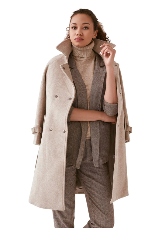 Metel Trench Wool Coat