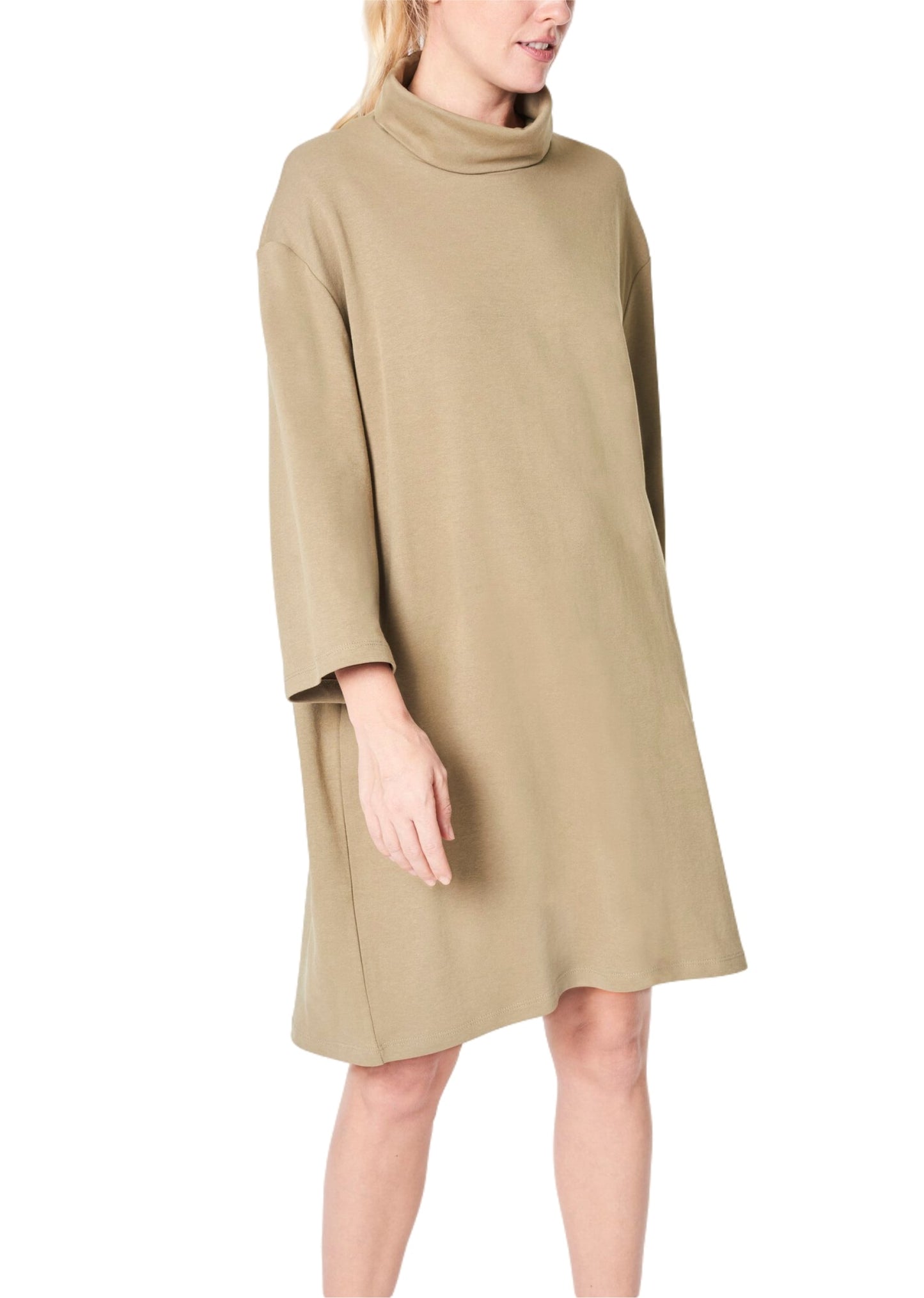 Oversized Turtleneck Sweatshirt Dress