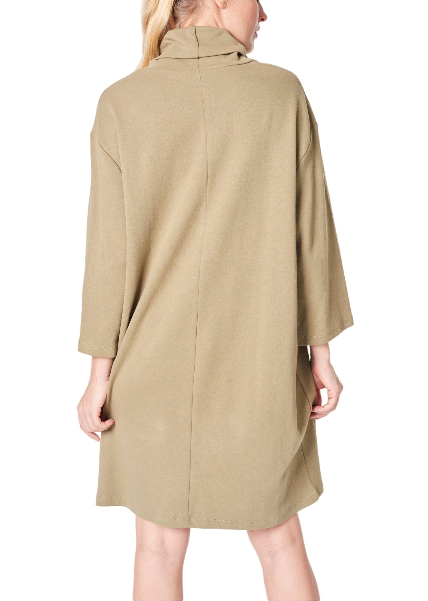 Oversized Turtleneck Sweatshirt Dress